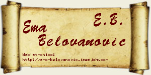 Ema Belovanović vizit kartica